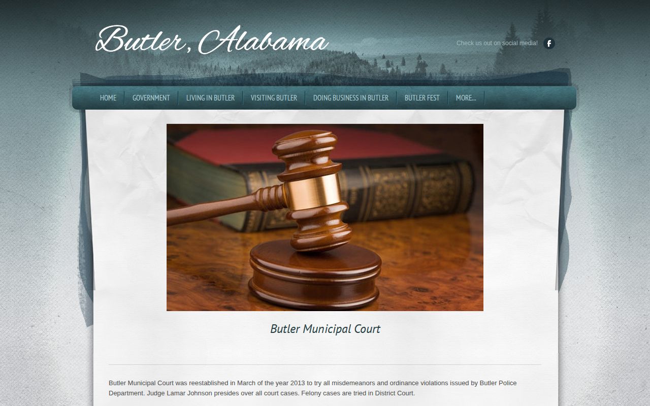 Butler municipal court and police contact page