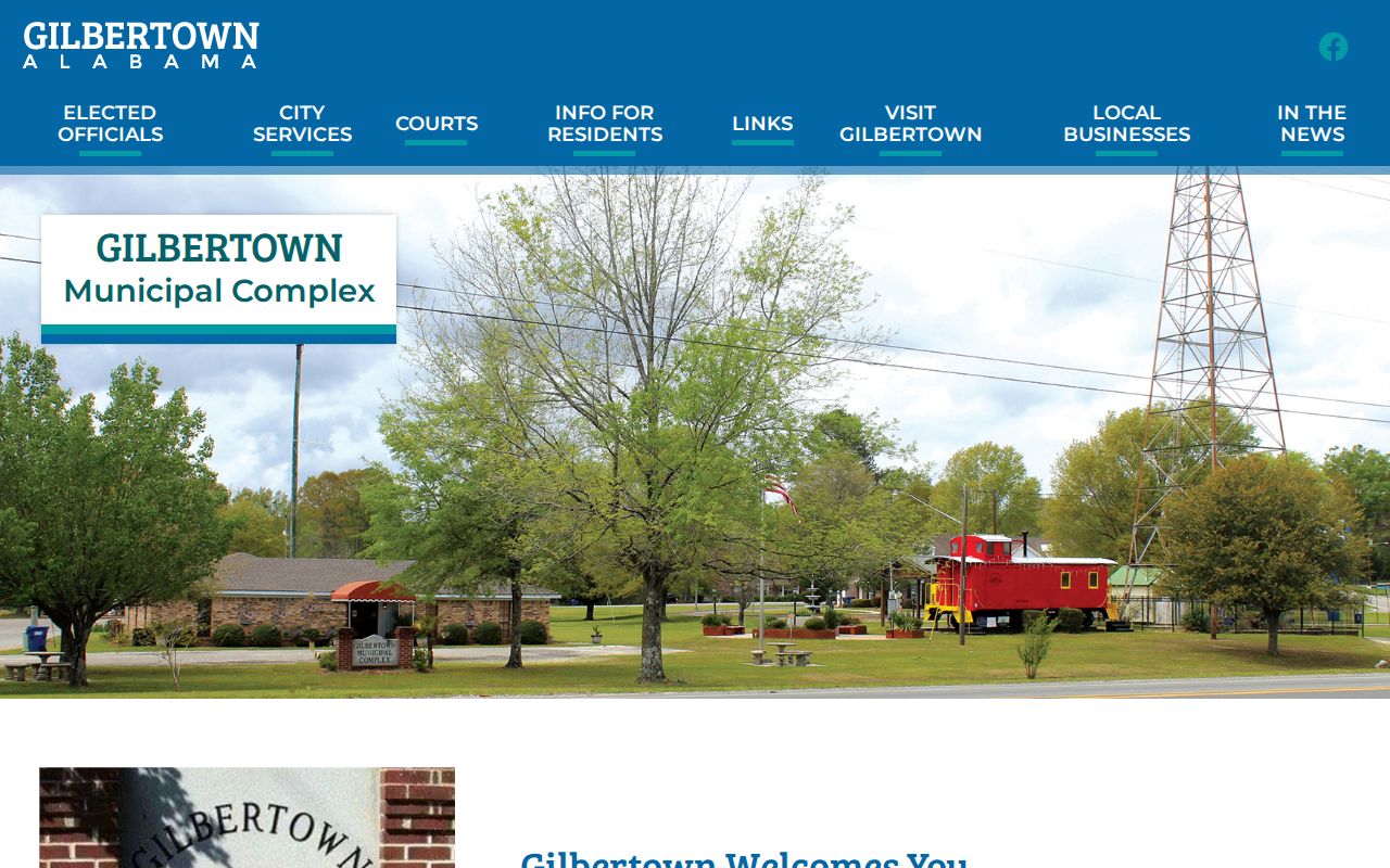 Official Town of Gilbertown website used for municipal contact routing